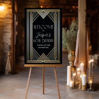 Any Event - Roaring 20s Welcome Sign Poster by PaperandPomp at Zazzle