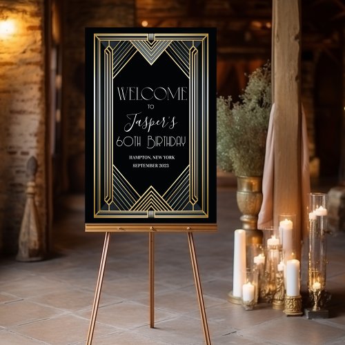 ANY EVENT _ Roaring 20s Welcome Sign Poster