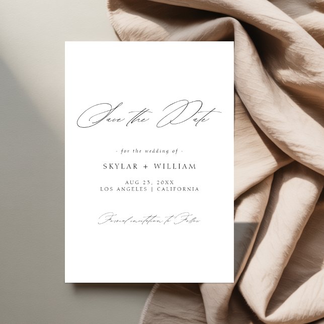Any Event Script Minimalist Save The Date Card (Creator Uploaded)