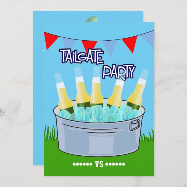 Any Event Tailgate Party Customizable Invitation (Front/Back)