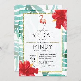ANY EVENT - Tropical Flamingo Invitation