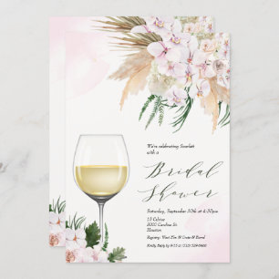 ANY EVENT - Wine Glass Floral Invitation