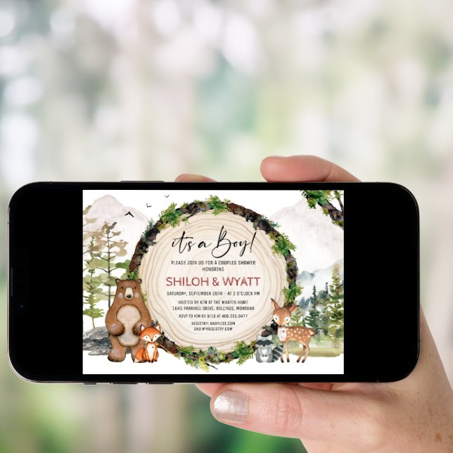 ANY EVENT Woodland Animals Invitation (Front Digital)