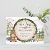 ANY EVENT Woodland Animals Invitation (Standing Front)