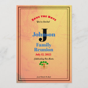 Any Family Name Old World Map Family Reunion Invitation