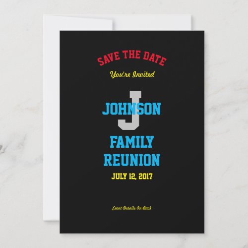 Any Family Name Reunion Save The Date Invitation