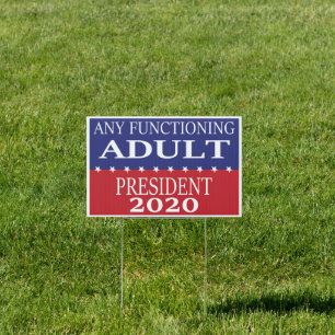 Any Functioning Adult 2020 Sign