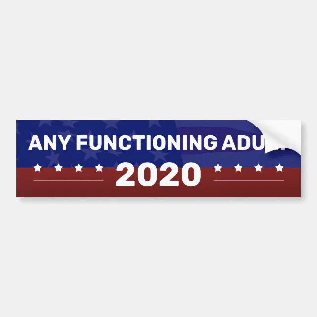 ANY FUNCTIONING ADULT BUMPER STICKER | Zazzle