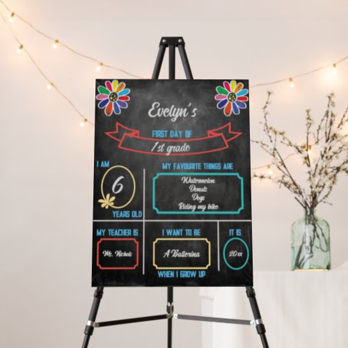 Any Grade First Or Last Day Kids Chalkboard Foam Board