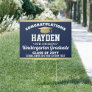 ANY Grade Graduation Navy Blue, Gold & White Yard Sign