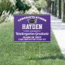 ANY Grade Kids Graduation Purple and White Yard Sign