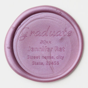 any graduation add your text simple minimal wax seal sticker