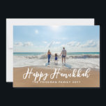 Any Greeting Custom Color Backer Hanukkah Photo Holiday Card<br><div class="desc">Customize the greeting on the front,  name,  and message eon the back along with your photo.</div>