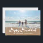 Any Greeting Custom Color Backer Hanukkah Photo Holiday Card<br><div class="desc">Customize the greeting on the front,  name,  and message eon the back along with your photo.</div>