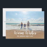 Any Greeting Custom Color Backer Holiday Photo<br><div class="desc">Customize the greeting on the front,  name,  and message eon the back along with your photo.</div>