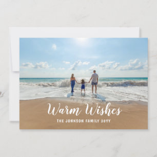 Any Greeting Custom Color Backer Holiday Photo