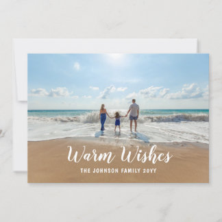 Any Greeting Custom Color Backer Holiday Photo Card