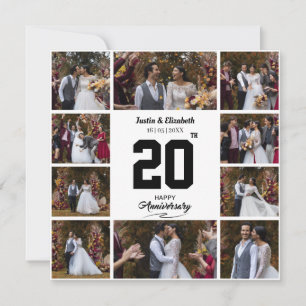 Any Happy Anniversary 10 Photo Collage Announcement