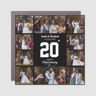 Any Happy Anniversary 10 Photo Collage Car Magnet