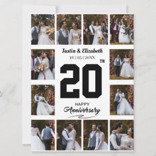 Any Happy Anniversary 12 Photo Collage Announcement