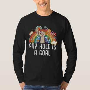 Any Hole Is A Goal Bisexual Rainbow Pride Bisexual T-Shirt