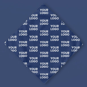 Any Image or Business Logo Editable Dark Navy Blue Bandana
