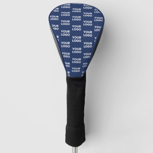 Any Image or Business Logo Editable Dark Navy Blue Golf Head Cover