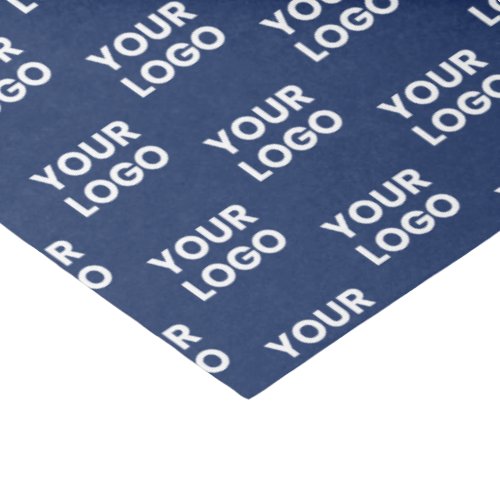 Any Image or Business Logo Editable Dark Navy Blue Tissue Paper