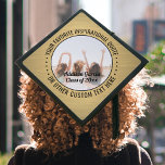 Any Inspirational Quote Photo Brushed Gold & Black Graduation Cap Topper<br><div class="desc">Add an elegant personalized touch to your college or high school commencement with this black and gold custom photo inspirational graduation cap topper. Quote can be customized to any favorite motivational saying, school name and degree, thanks mom and dad, or other message of your choice. (IMAGE PLACEMENT TIP: An easy...</div>