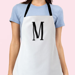 Any Letter   Black & White or DIY Colors  Apron