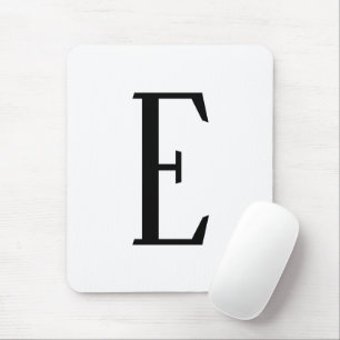 Any Letter Black & White or DIY Colors Mouse Pad
