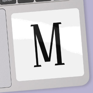 Any Letter Black & White or DIY Colors Sticker