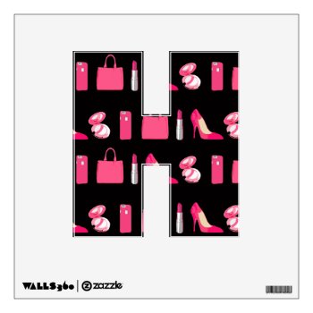 Any Letter Girly Things Fashionista Wall Decal by ComicDaisy at Zazzle