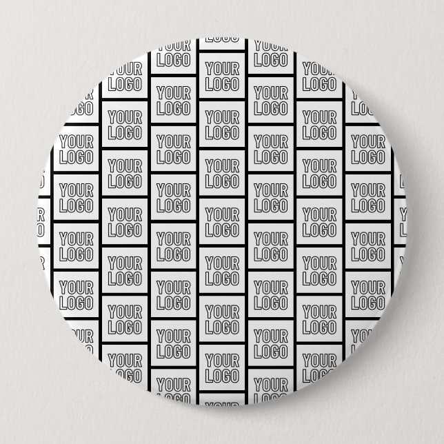 Any Logo or Image Repeating Pattern Button (Front)