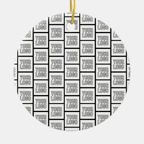 Any Logo or Image Repeating Pattern Ceramic Ornament