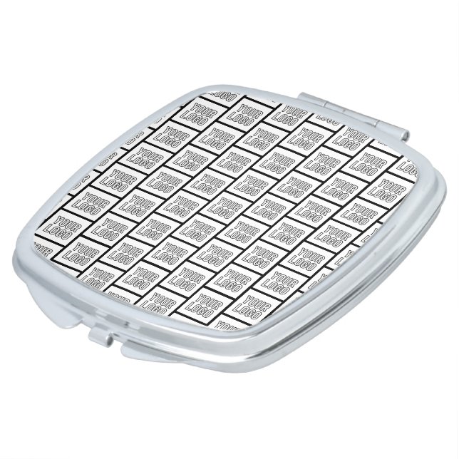 Any Logo or Image Repeating Pattern Compact Mirror (Turned)