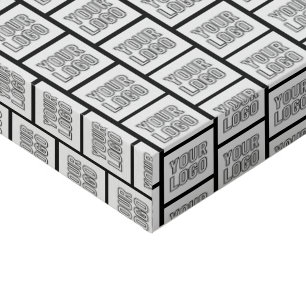 Any Logo or Image Repeating Pattern Faux Canvas Print