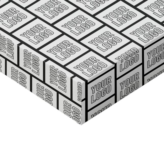 Any Logo or Image Repeating Pattern Faux Canvas Print (Corner)