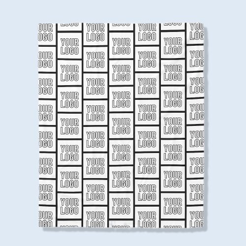 Any Logo or Image Repeating Pattern Fleece Blanket