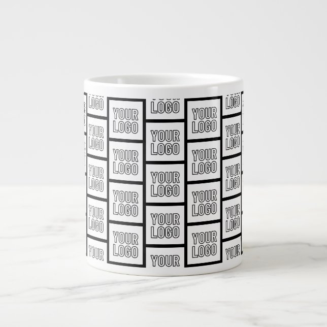 Any Logo or Image Repeating Pattern Giant Coffee Mug (Front)