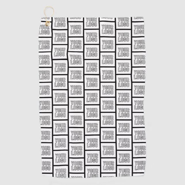Any Logo or Image Repeating Pattern Golf Towel (Front)