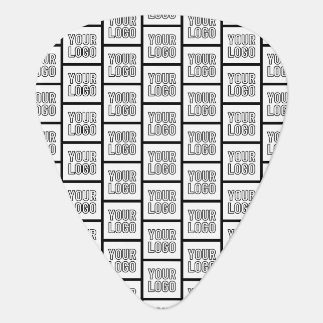 Any Logo or Image Repeating Pattern Guitar Pick (Front)