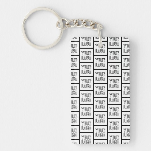 Any Logo or Image Repeating Pattern Keychain (Front)