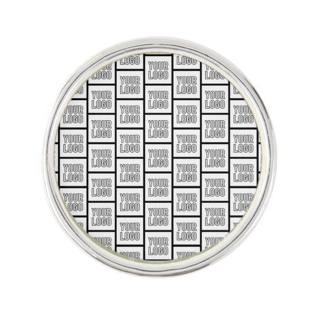 Any Logo or Image Repeating Pattern Lapel Pin (Front)
