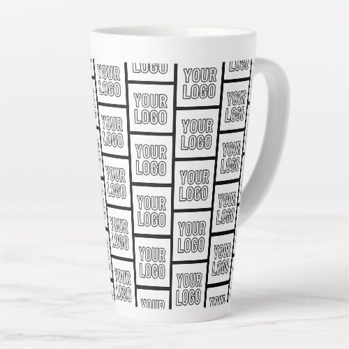 Any Logo or Image Repeating Pattern Latte Mug