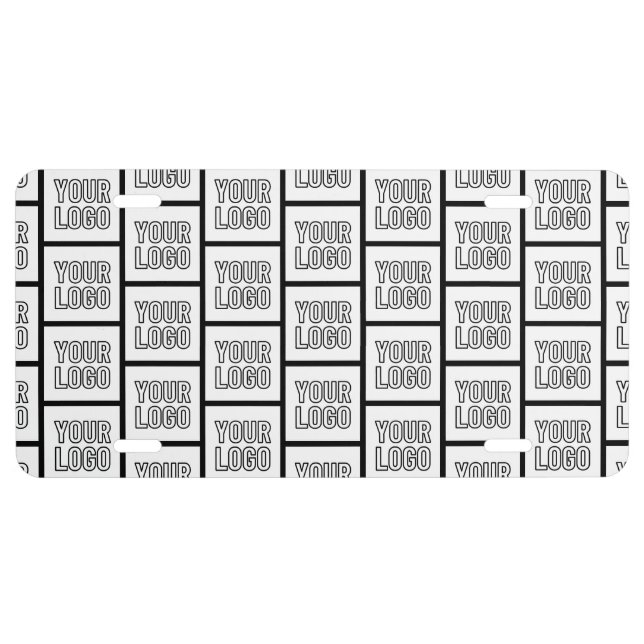 Any Logo or Image Repeating Pattern License Plate (Front)