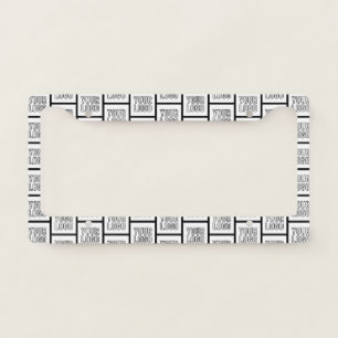 Any Logo or Image Repeating Pattern License Plate Frame