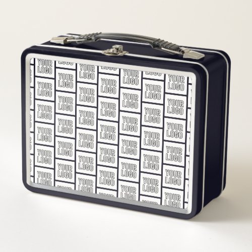 Any Logo or Image Repeating Pattern Metal Lunch Box