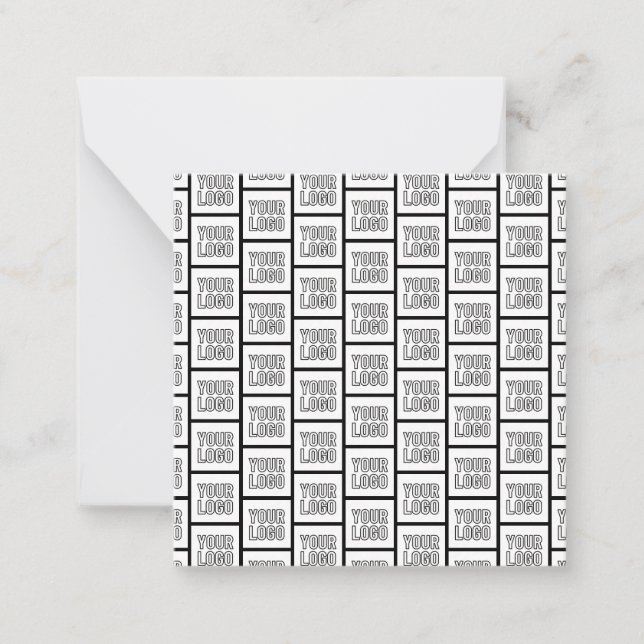 Any Logo or Image Repeating Pattern Note Card (Front)