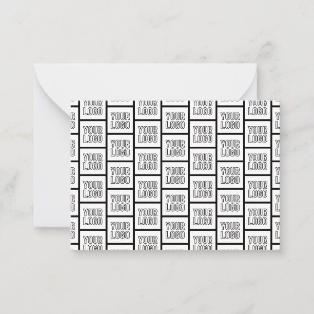 Any Logo or Image Repeating Pattern Note Card (Front)